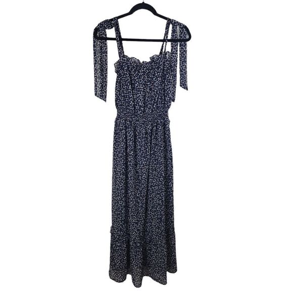 Who What Where Maxi Animal Print Adjustable Ribbon Straps Sleeveless Lined Small - Picture 1 of 12